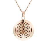 Stainless Steel Rose Gold Aromatherapy Necklace - 28 Options