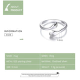 925 Sterling Hugging Hands Open Ring - 2 Colours