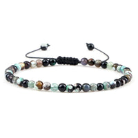 4mm Natural Stone Bead Adjustable Bracelet - 17 Options