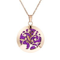 Stainless Steel Rose Gold Aromatherapy Necklace - 28 Options