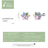 925 Sterling Silver Small Ball Back CZ Studs - 7 Options