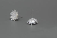 925 Sterling Silver Lotus Flower Earrings - 2 Options