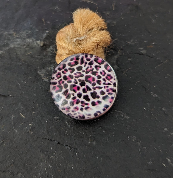 Handmade Pink Animal Print Snap Charm - 9 designs