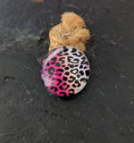 Handmade Pink Animal Print Snap Charm - 9 designs