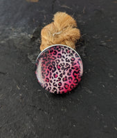 Handmade Pink Animal Print Snap Charm - 9 designs