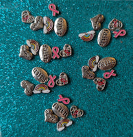 Pink Ribbon Positivity Floating Charm Set