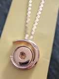 Rose Gold Coloured Swirl Snap Necklace
