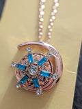 Rose Gold Coloured Swirl Snap Necklace