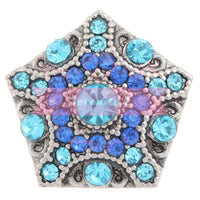 Polygon Crystal Snap Charm - 8 Colours