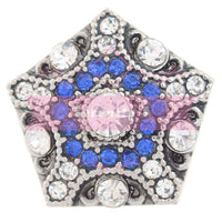 Polygon Crystal Snap Charm - 8 Colours