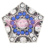 Polygon Crystal Snap Charm - 8 Colours