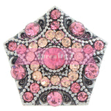 Polygon Crystal Snap Charm - 8 Colours