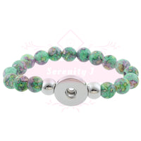 Patterned Bead Snap Bracelet - 4 Colours