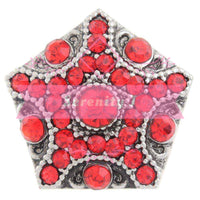 Polygon Crystal Snap Charm - 8 Colours