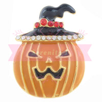 Halloween Crystal Pumpkin Snap Charm