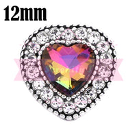 Heart Crystal Mini Snap Charm - 2 Colours