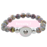 Patterned Bead Snap Bracelet - 4 Colours