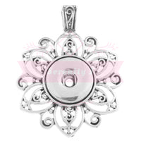 Swirly Flower Mini Snap Necklace