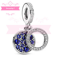 Fashion Royal Blue Disc Hanging Charm