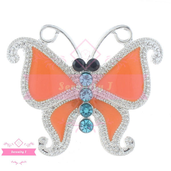 Enamel Butterfly Snap Charm -2 colours