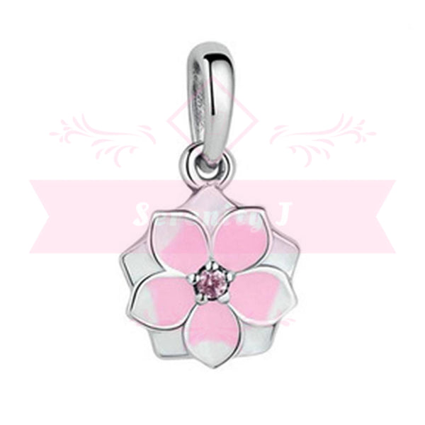 Pink+White Flower Fashion Hanging Charm