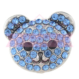 Crystal Bear Snap Charm - 2 Colours