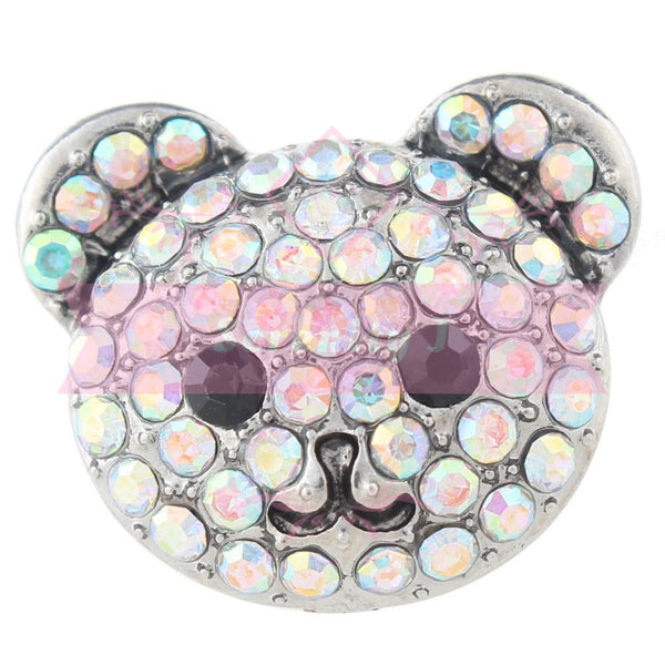 Crystal Bear Snap Charm - 2 Colours