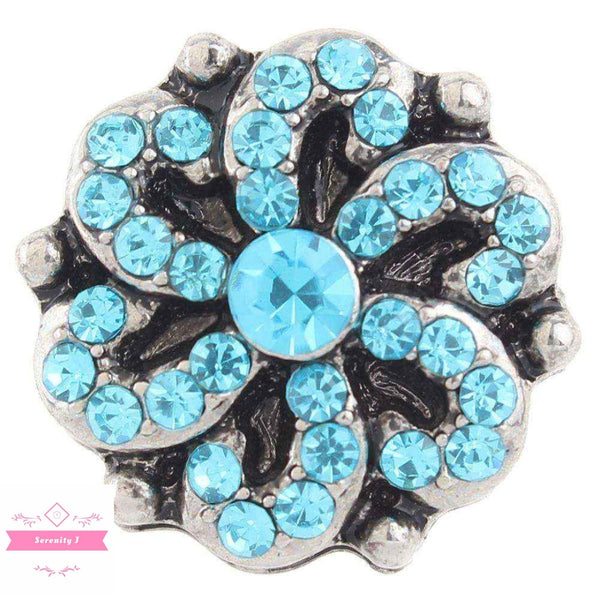 Catherine Wheel Crystal Snap Charm - 3 Colours