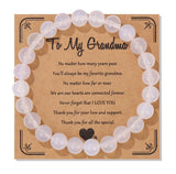 Natural Stone Family Themed Bead Bracelet - 3 sizes - 33 Options