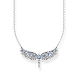 925 Sterling Silver Phoenix Wing Blue CZ Necklace/ Bracelet/ Set