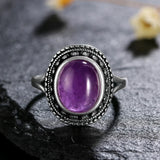 925 Sterling Silver Purple Stone Ring - 21 Designs