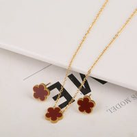 Stainless Steel Flower 2pc Set - 4 Colours