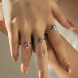 925 Sterling Silver Classic Elegant Oval Cubic Zirconia Ring - 6 Colours