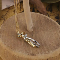 Stainless Steel Embracing Couple Necklace - 8 Options