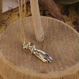 Stainless Steel Embracing Couple Necklace - 8 Options