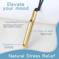 Stainless Steel  Breathing Anxiety Necklace- 2 Options - 5 Colours