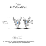 925 Sterling Silver Butterfly Stud Earrings - 4 Options