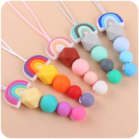 Food Grade Silicone Rainbow/Koala Bead Chew Necklace - 11 Options