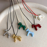 Fashion Colourful Horse Necklace - 6 Options