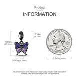 925 Sterling Silver Gothic Butterfly Charm