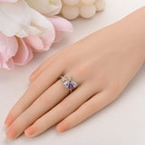 925 Sterling Silver Luminous Firefly Open Ring