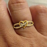 Fashion Twisted Heart Ring - 2 Colours