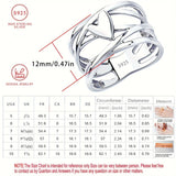 925 Sterling Silver Heart-Shaped Wide Ring