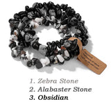 Fashion Irregular Natural Stone Bracelet Set - 16 Options