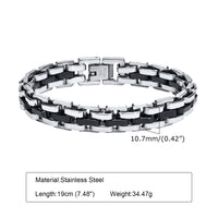 Stainless Steel Chunky Bracelet - 2 Lengths - 5 Colours