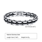 Stainless Steel Chunky Bracelet - 2 Lengths - 5 Colours