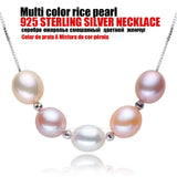 925 Sterling Silver Pearl Pendant Necklace - 4 Options