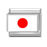 Stainless Steel World National Flag Italian Charm - 18 Options