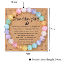 Natural Stone Family Themed Bead Bracelet - 3 sizes - 33 Options