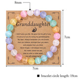 Natural Stone Family Themed Bead Bracelet - 3 sizes - 33 Options